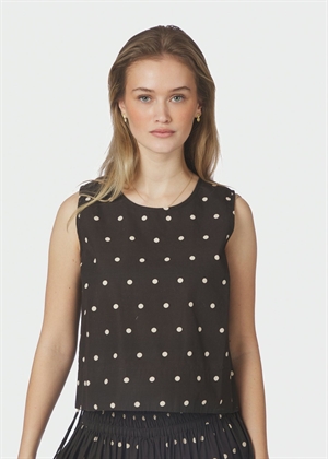 Polly dot top Dark Brown Neo Noir